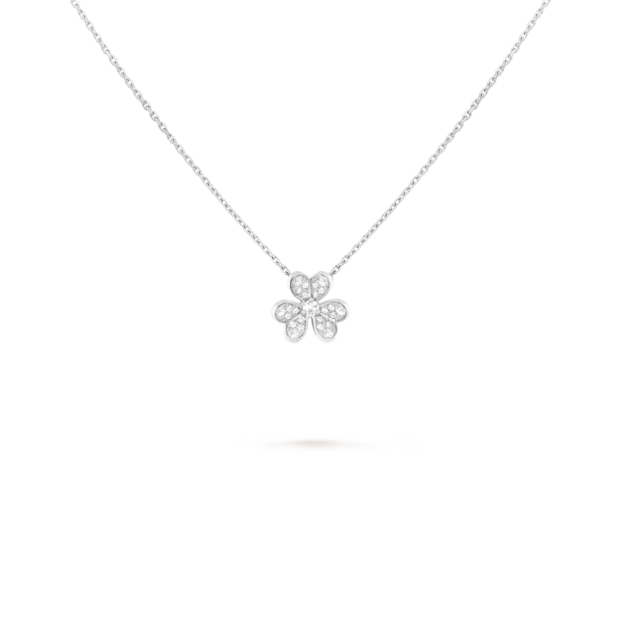 v*n cl*f arpels frivole pendant, mini model - white gold, Di*m*nd  vcarp3w300